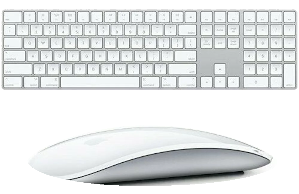 Apple Magic Keyboard with numeric keypad and Magic Mouse